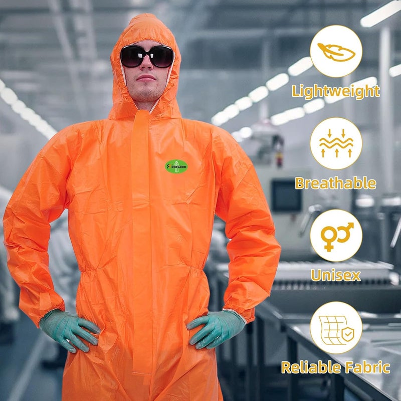 RAYGARD Disposable Protective Coveralls, Heavy Duty Full Body Painters Suit for Men & Women With Hood - Image 4
